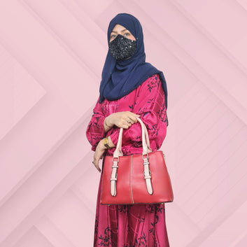 Two-Tone Brown & Pink Ladies Handbag