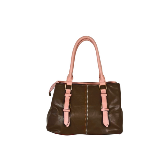 Two-Tone Brown & Pink Ladies Handbag
