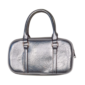 Shiny Bowling Style Handbag