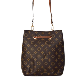 Monogram Bucket Bag with Decorative Scarf