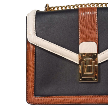 ALDO Color-Block Flap Bag with Studded Pouch