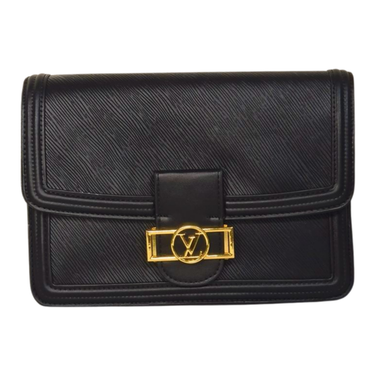 Louis Vuitton - Black Shoulder Bag with Gold-Tone (1st Copy - Imported)