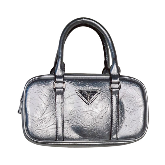 Shiny Bowling Style Handbag
