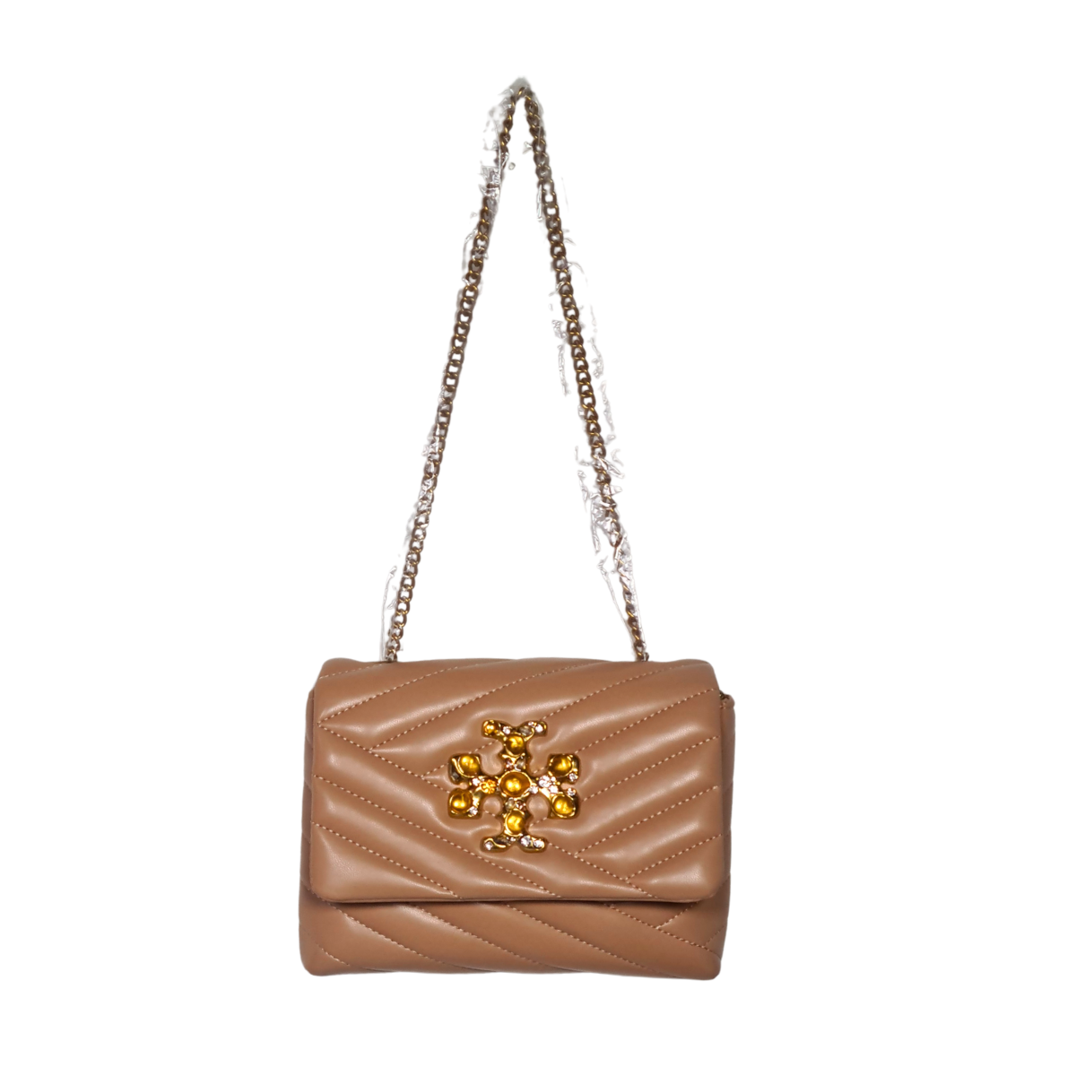 TORI - Padded Shoulder Bag with Gem Embellishment