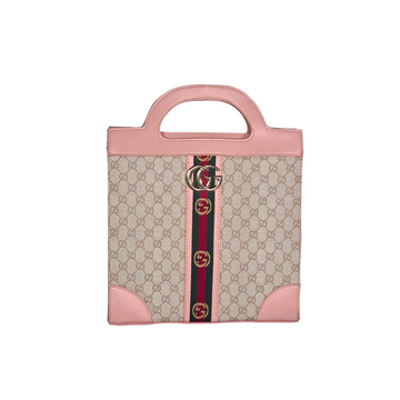 Pink Trim GG Monogram Tote