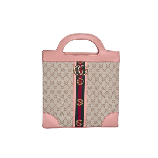 Pink Trim GG Monogram Tote