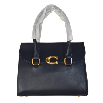 Black Handbag with Gold Hardware