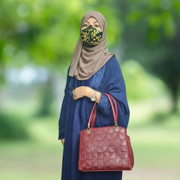 Geometric Embossed Handbag with Pouch Set (2 In One) (MB 4000)