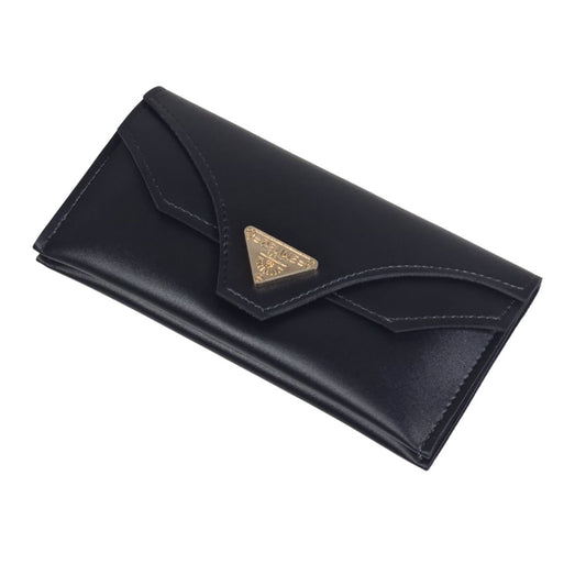 Premium Ladies Wallet Clutch with Gold Logo & Strap D154)