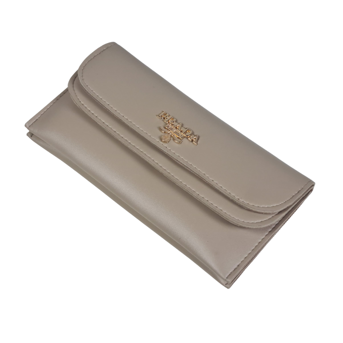 Premium Ladies Wallet Clutch with Gold Logo & Strap – Elegant Design (D155)